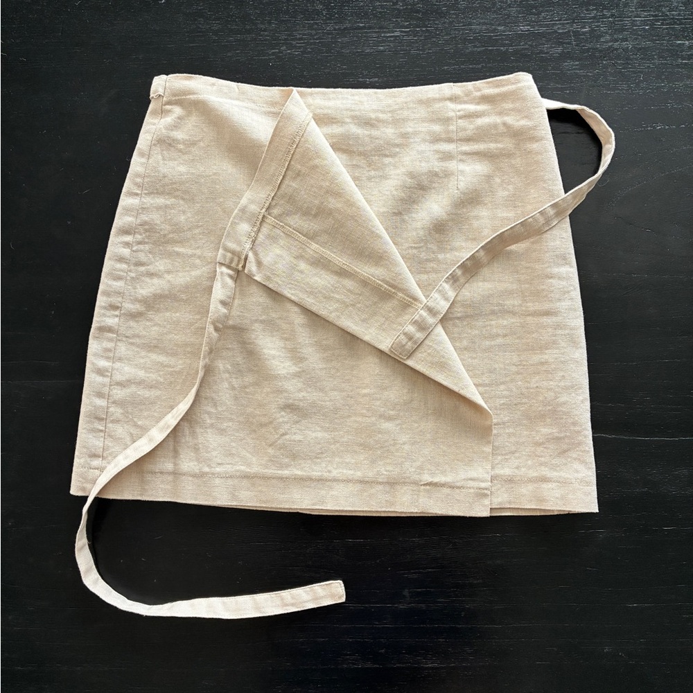 Forever 21 Linen Wrap Skirt